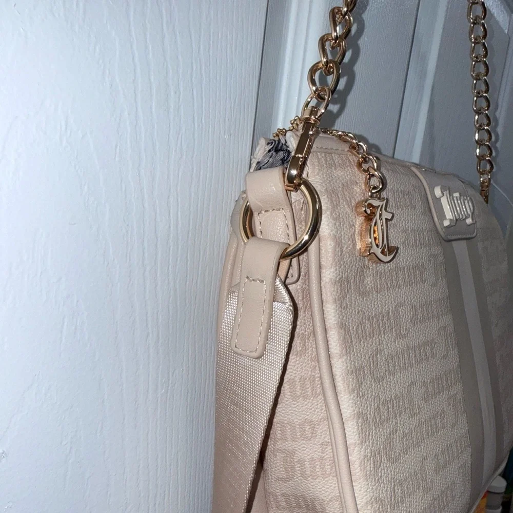 NWT Juicy Couture State Of My Heart Crossbody Bag & Pouch in Sandstone